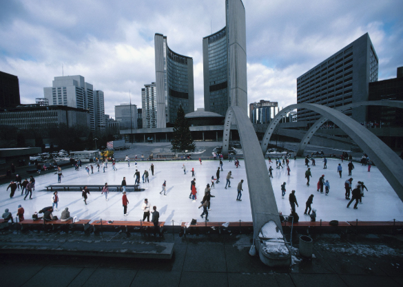 Municipal buildings and city infrastructure